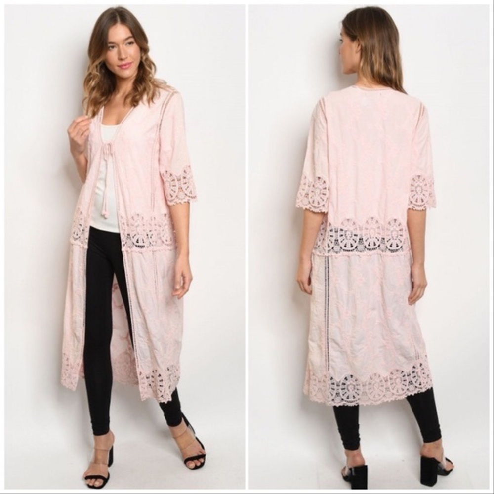 Light Pink 100% Cotton Kimono